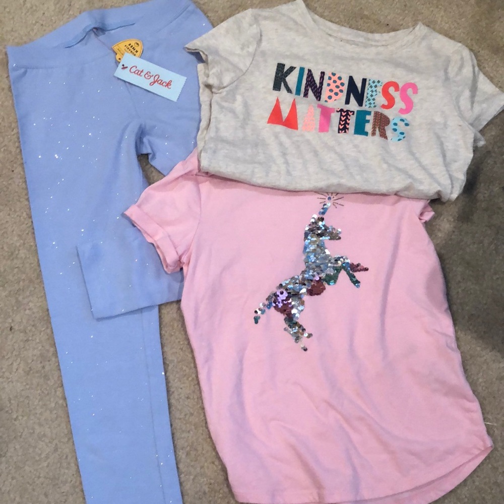 Cute leggings and t shirts 7-8